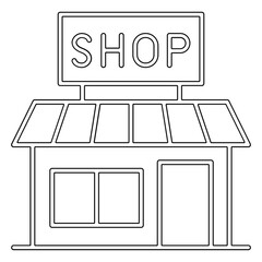 Obraz premium Shop icon in line style
