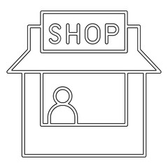 Shop icon in line style