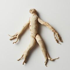 Fresh Ginseng Root with Natural Texture and Detailed Roots &ndash; AI Generated