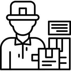 Fast Delivery Courier Icon