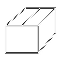 Package icon in line style