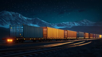 Fototapeta premium Multimodal transportation – integration of rail logistics into business