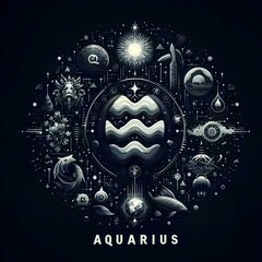 
illustration representing the sign of Aquarius 35