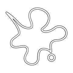 Water splash icon in line style