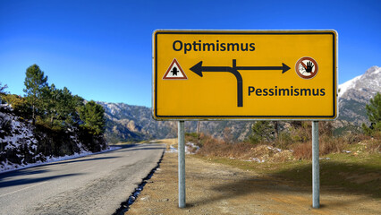 Signposts the direct way to optimism versus pessimism