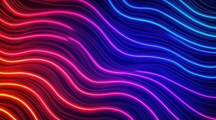 Neon background with flowing lines creating a vibrant atmosphere for creative projects and digital designs