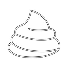 Chocolate mousse icon in line style