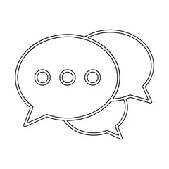 Messaging icon in line style