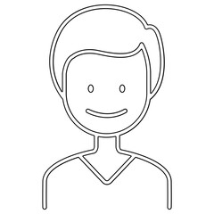 Student icon in line style