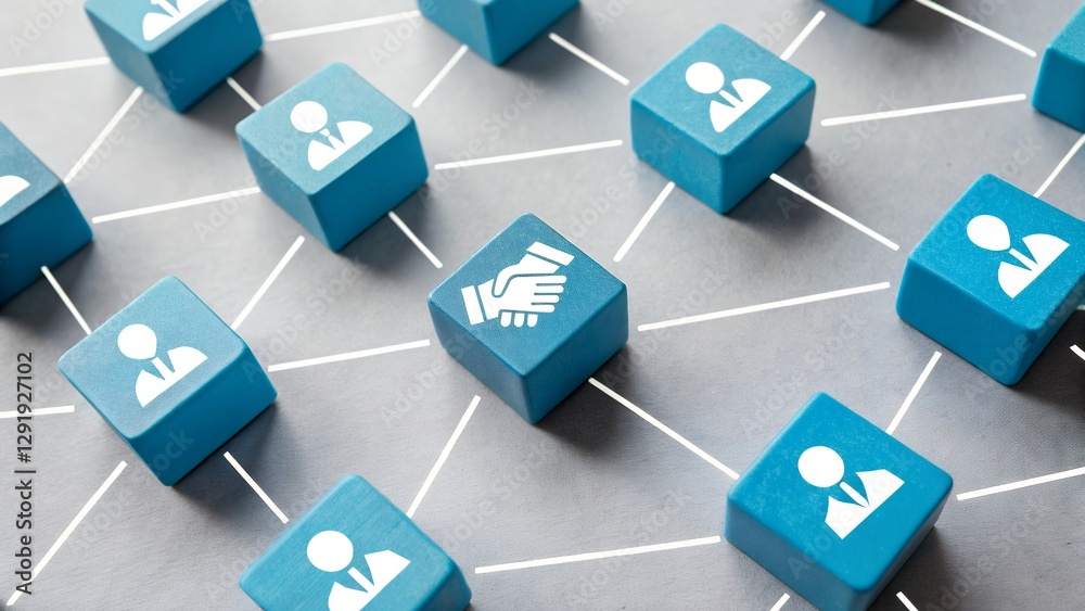 Aufkleber dynamic business deal and collaboration on the internet for expanding market potential and innovativ