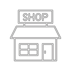 Shop icon in line style