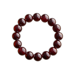 Obraz premium An elegant burgundy bracelet, isolated on a transparent background. showcases a polished and sophisticated design suitable for any stylish accessory collection, png