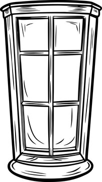 recommend clip art: Window outline drawing architectural sketch of casement design