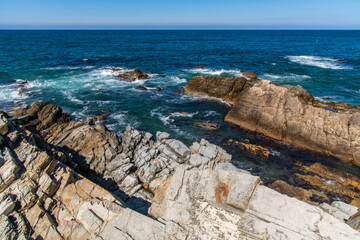 View of the rock at the seaside