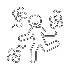 Dancing icon in line style