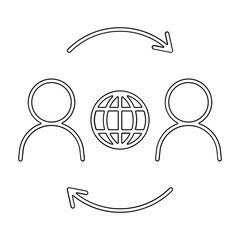 Communication icon in line style