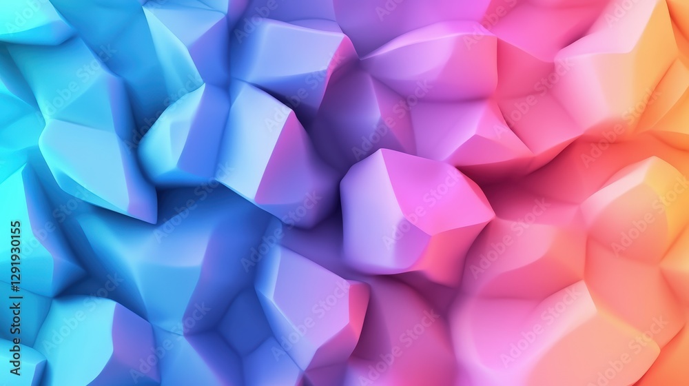 Poster abstract background featuring three-dimensional cubes in a dynamic arrangement with varying colors a