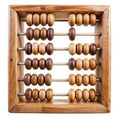 old abacus isolated on white
