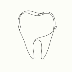 Obraz premium molar silhouette thin lines flat 