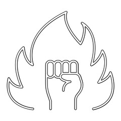 angry icon in line style