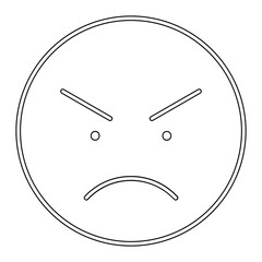 Angry icon in line style
