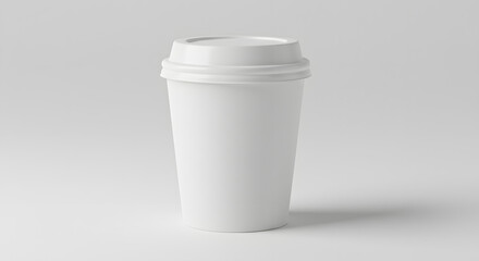 Small white coffee cup 2 oz paper lid studio lighting mockup simple