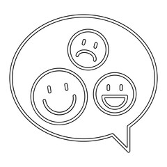 customer satisfaction icon in line style
