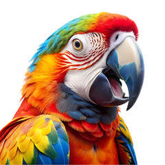 Fototapeta premium Scarlet Macaw: Vibrant Parrot Image isolated on transparent background