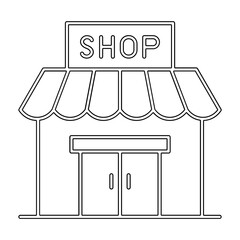 Shop icon in line style
