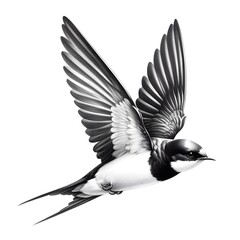 Naklejka premium 흰 배경, 제비, 펜슬 드로잉, jpeg (white background, Barn swallow, pencil drawing, jpeg)
