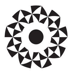  abstract geometric shapes on white background