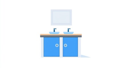 Modern Double Sink Bathroom Vanity