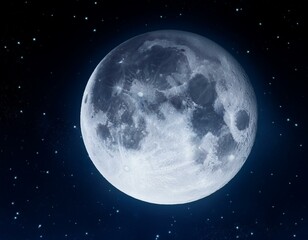 Obraz premium Super moon in the sky.hyper realistic.Generated image