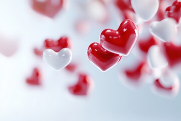 floating hearts for valentine's day