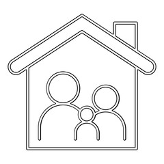 Family icon in line style