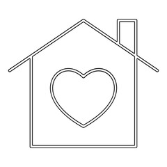Sweet home icon in line style