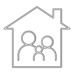 Family icon in line style
