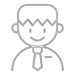Teacher icon in line style