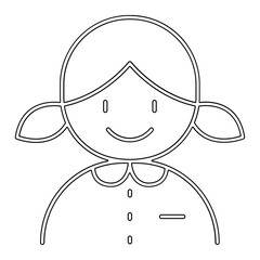 Student icon in line style