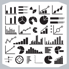 Best Icons for Financial Reports Charts Graphs and Economic Statistics