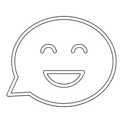 Happy icon in line style