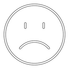 Unhappy icon in line style