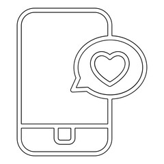 review icon in line style