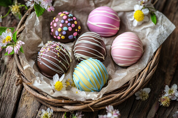 Obraz premium Handcrafted Gourmet Easter Egg Confections