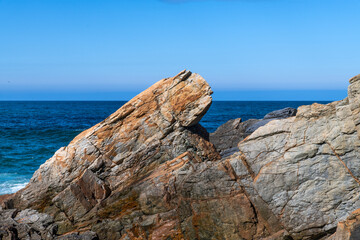 View of the rock at the seaside
