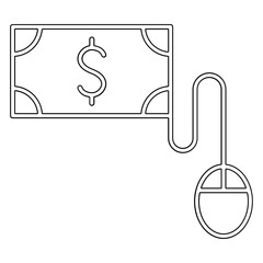 Internet banking icon in line style