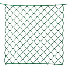 spring season equipment, Green netting isolated on a white background.