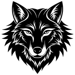 wolf head vector isolated on white background
