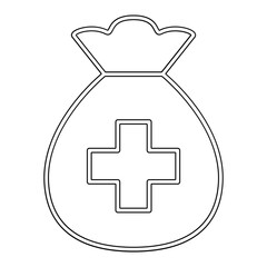Medical insurance icon in line style