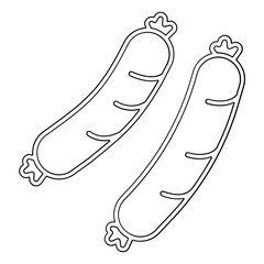 Sausage icon in line style